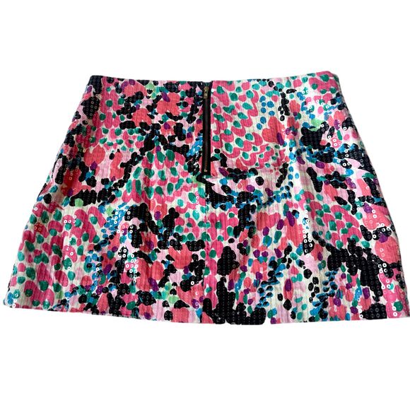 Lilly Pulitzer Tate Skirt Mid Rise Cameo White Sweet Nothings Sequins Size 6 - Picture 2 of 8